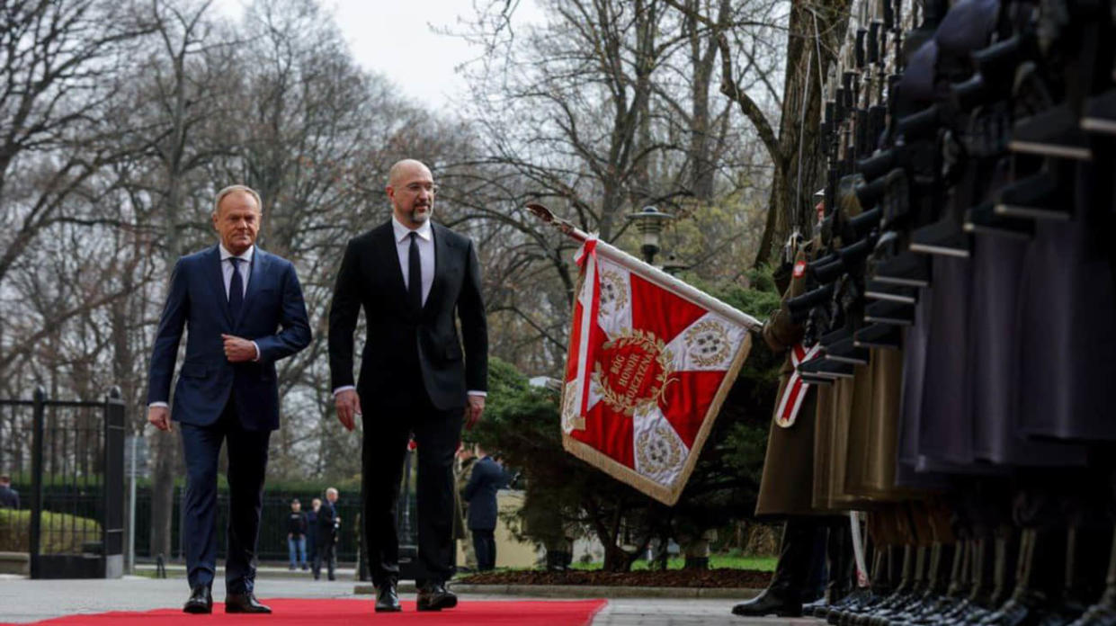 Denys Shmyhal and Donald Tusk. Stock photo: Telegram