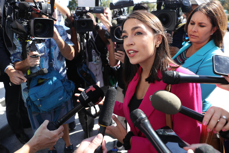 Rep. Alexandria Ocasio-Cortez (D-N.Y.) represents neighborhoods adjacent to the site of her rally with Sanders on Saturday. Her election reflects the left's ascent in the area. (Photo: Chip Somodevilla/Getty Images)