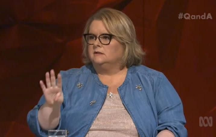 Magda Szubanski has seemingly summed up the argument for marriage equality during a heated discussion on Q&A. Source: ABC