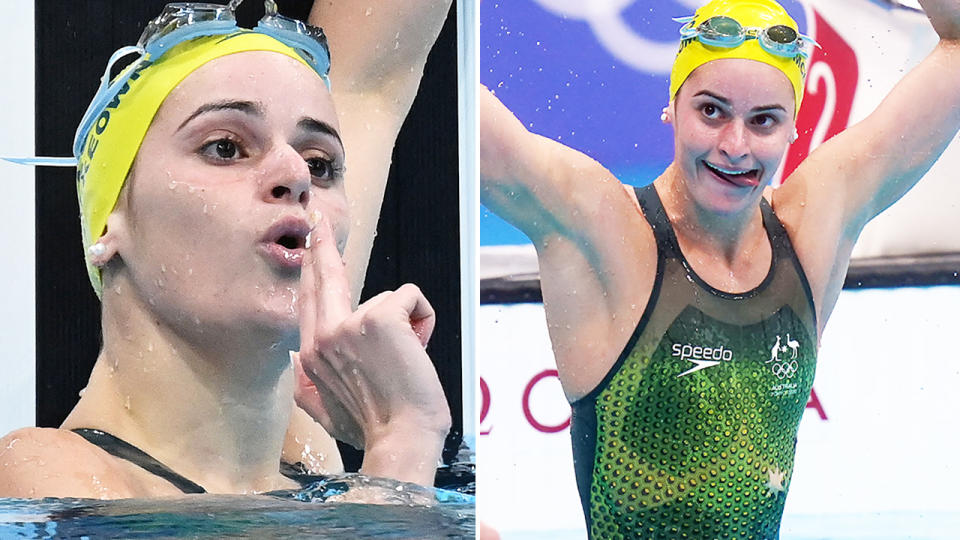 Kaylee McKeown, pictured here after winning gold in the 200m backstroke final.