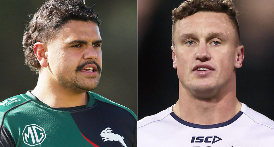 Pictured right is Jack Wighton and Latrell Mitchell on left.