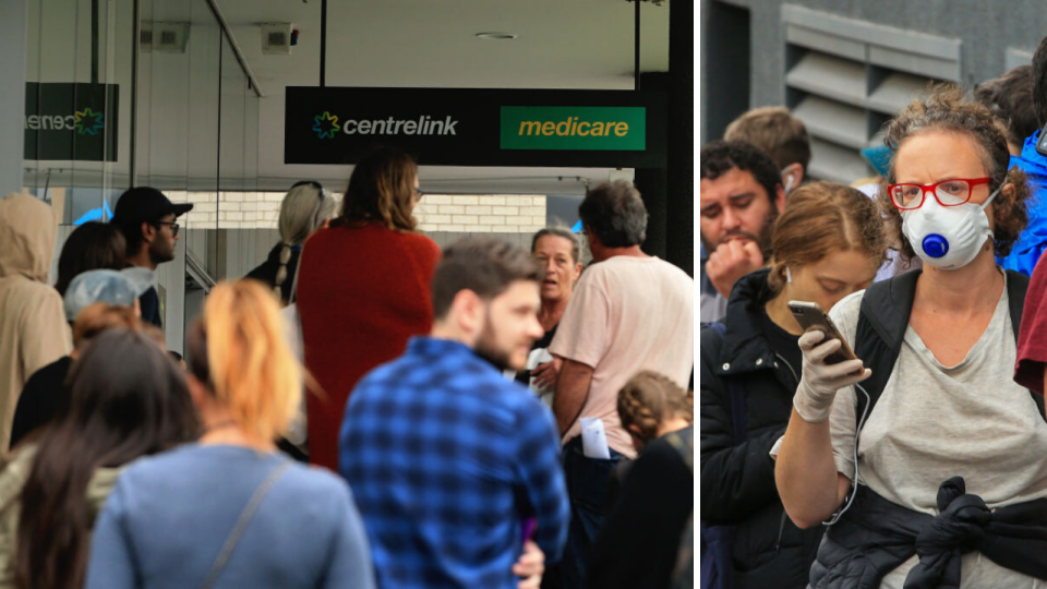 Centrelink lines are again hours-long. Source: Getty