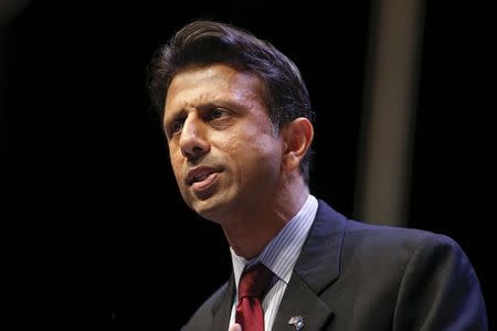 U.S. Republican presidential candidate and Louisiana governor Bobby Jindal speaks during the Heritage Action for America presidential candidate forum in Greenville, South Carolina on September 18, 2015. REUTERS/Chris Keane