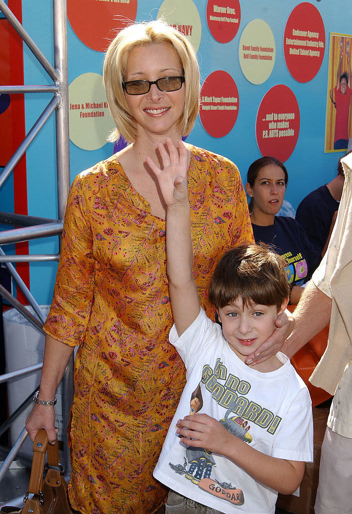Lisa Kudrow and her son