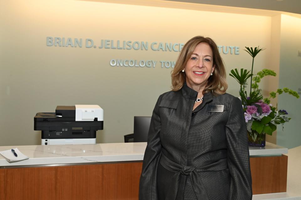 Sarasota Memorial Hospital Sarasota Campus President Lorrie Liang said the new $193 million Brian D. Jellison Cancer Institute tower will be the centerpiece for inpatient care.