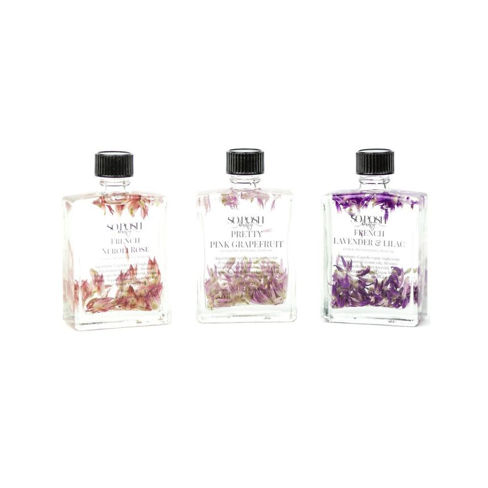 So Posh Beauty Trio Floral-Infused Body Oil, $35