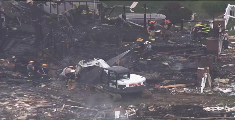 Chopper 11 shows extensive damage after home explosion in Plum