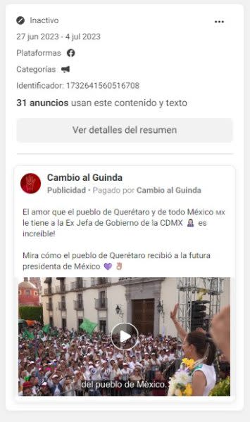 De todos los aspirantes, la ex jefa de gobierno de la Ciudad de México es quien más páginas de Facebook tiene para su promoción. En total se lograron identificar 57 páginas.