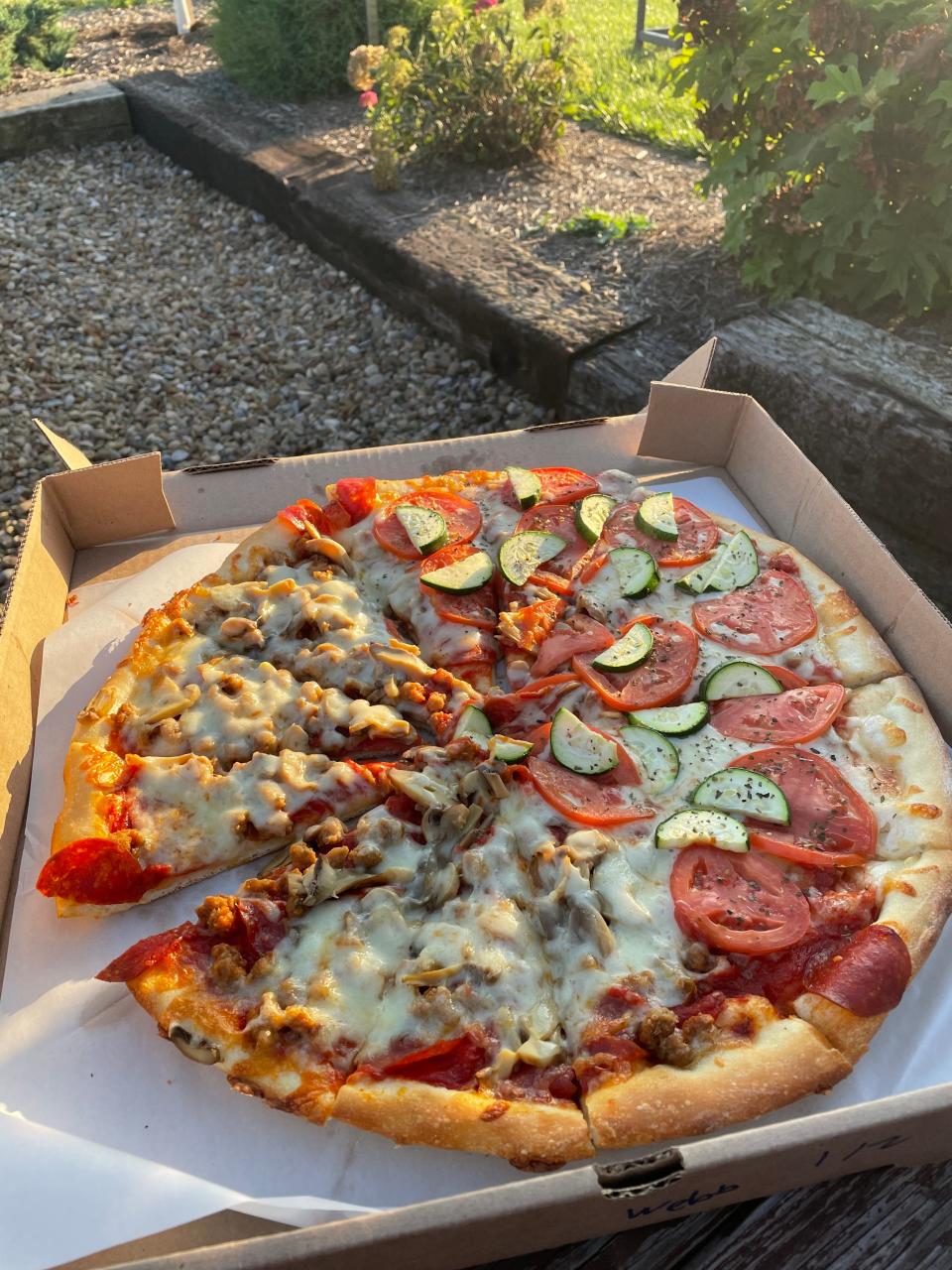 A pizza from Cranston's Pub in Doylestown.