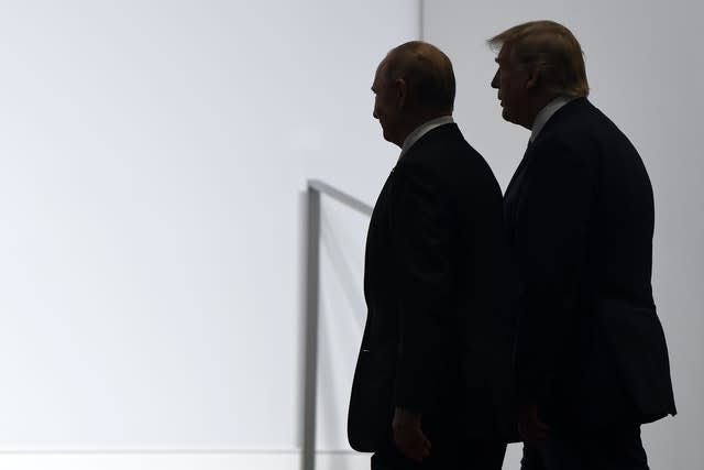 President Donald Trump and Russian President Vladimir Putin (Susan Walsh/AP)