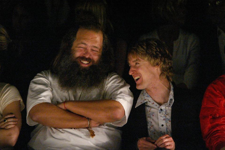 Having a laugh: Rick Rubin and Owen Wilson in 2004. (Credit: Jeff Vespa/WireImage via Getty Images)