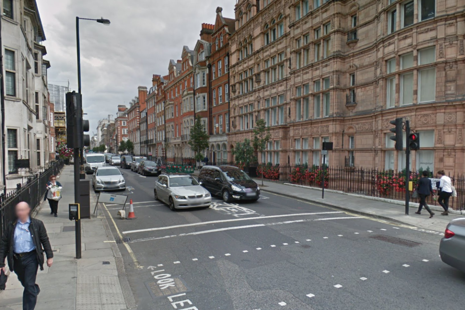 The alleged attack happened in New Cavendish Street, Fitzrovia: Google