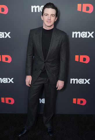 <p>Gonzalo Marroquin/Getty Images</p> Drake Bell attends the <em>Quiet On Set: The Dark Side of Kids TV</em> event in Los Angeles on April 9, 2024