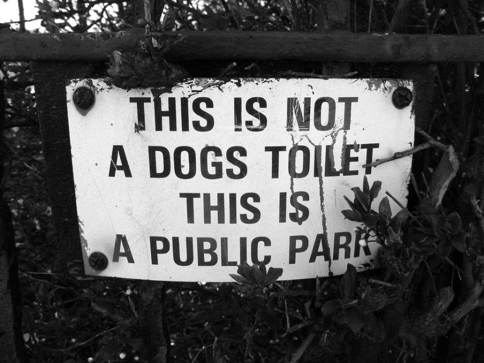 Dogs Toilet sign