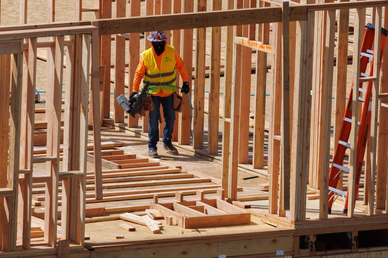 A Lennar residential home development under construction in California
