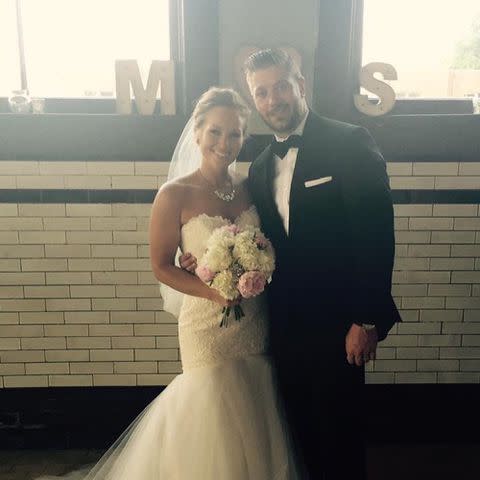 <p>Mina Starsiak Hawk Instagram</p> Mina Starsiak Hawk and Steve Hawk on their wedding day in June 2016.