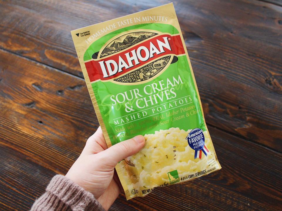 idahoan sour cream mashed potatoes packet