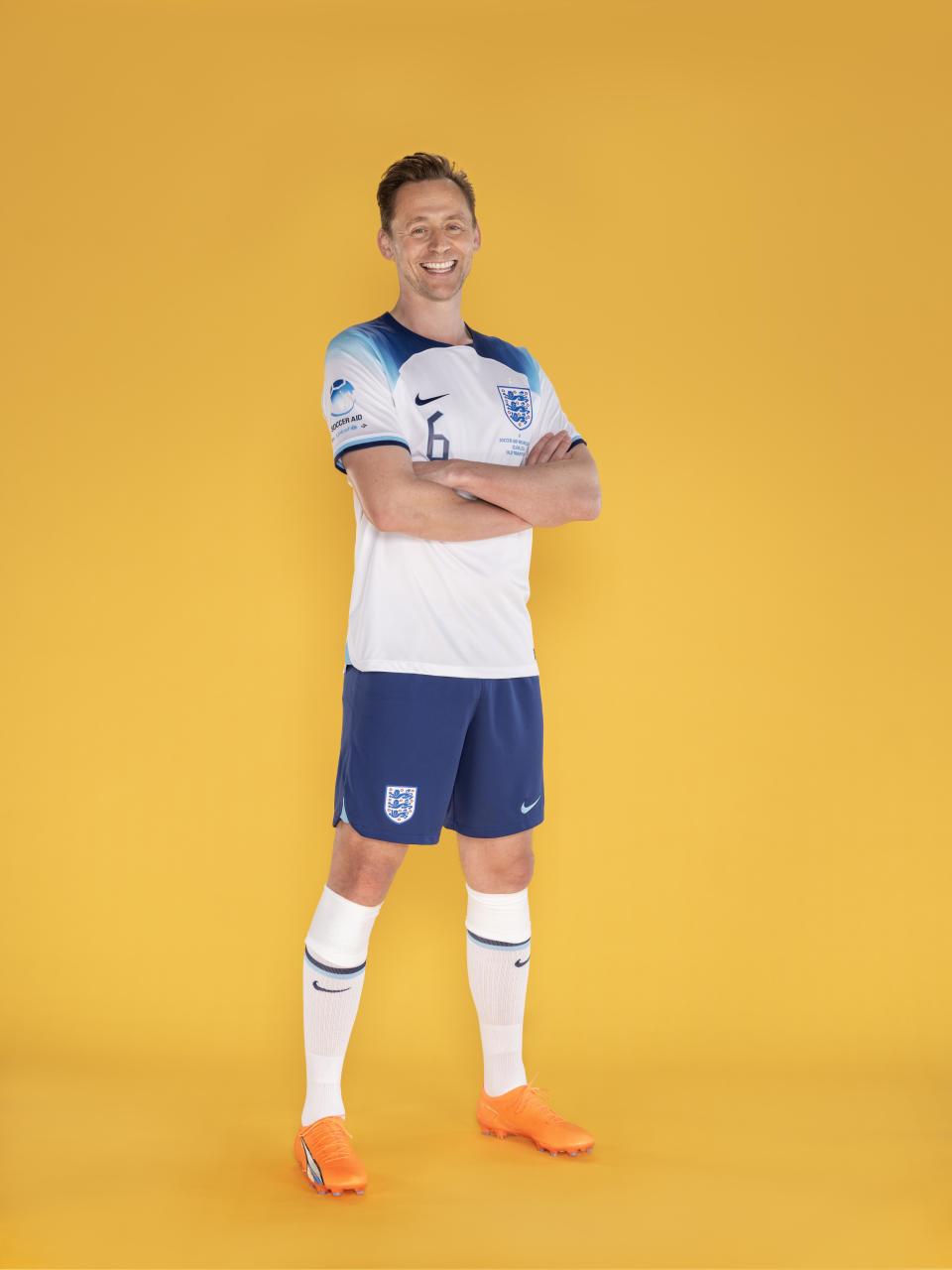 Tom Hiddleston joins a roster of famous faces for the Soccer Aid England squad (Soccer Aid for Unicef/PA)