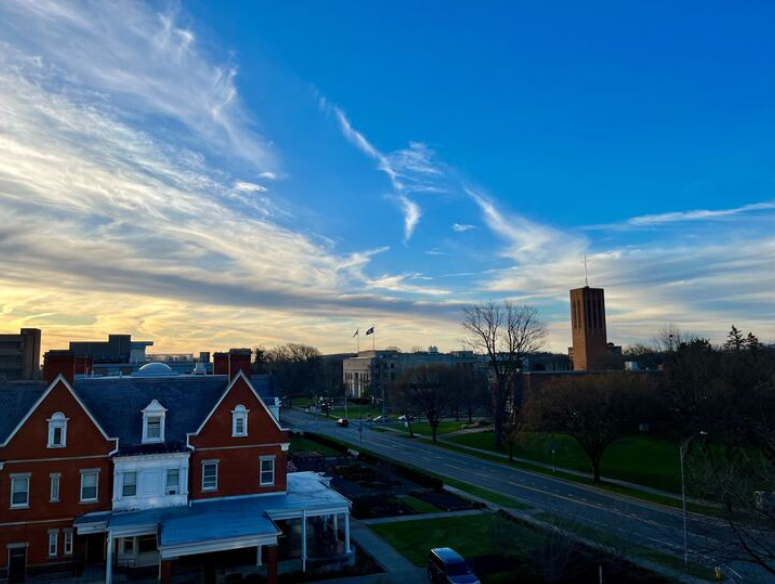 The sky over Rochester New York on the morning of April 8