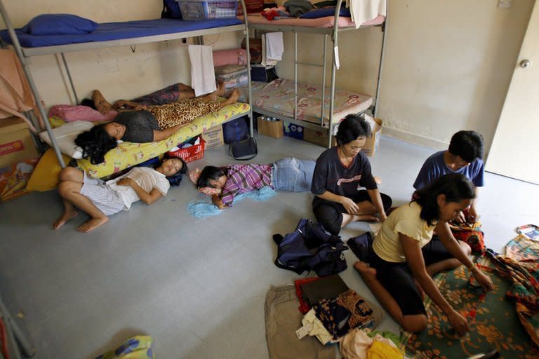 Indonesians who worked as domestic maids in Malaysian homes at a shelter for migrant workers in Kuala Lumpur. In the latest maid abuse scandal to hit Malaysia, authorities said they had freed 95 Indonesians, six Filipinas and four Cambodians who toiled as housemaids by day but were locked inside a building near the capital at night