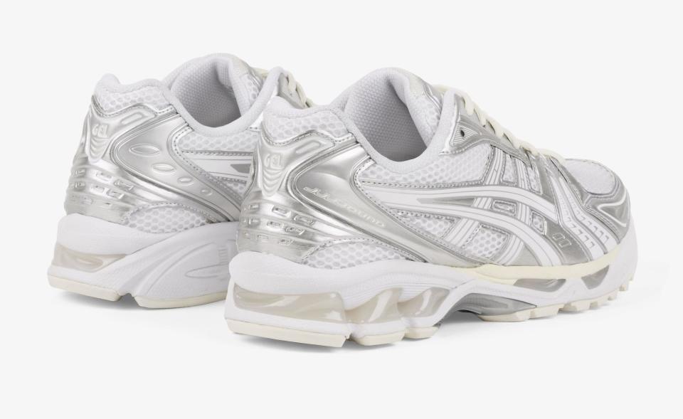 The heel’s view of the JJJJound x Asics Gel-Kayano 14.