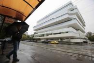 A general view shows Dominion Tower, an office block designed by architect Zaha Hadid, in south-east Moscow, Russia August 28, 2017. REUTERS/Andrey Volkov