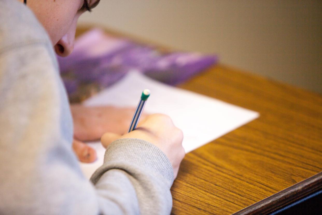 A stock photo of a student taking a test. Florida school test scores were released Thursday.