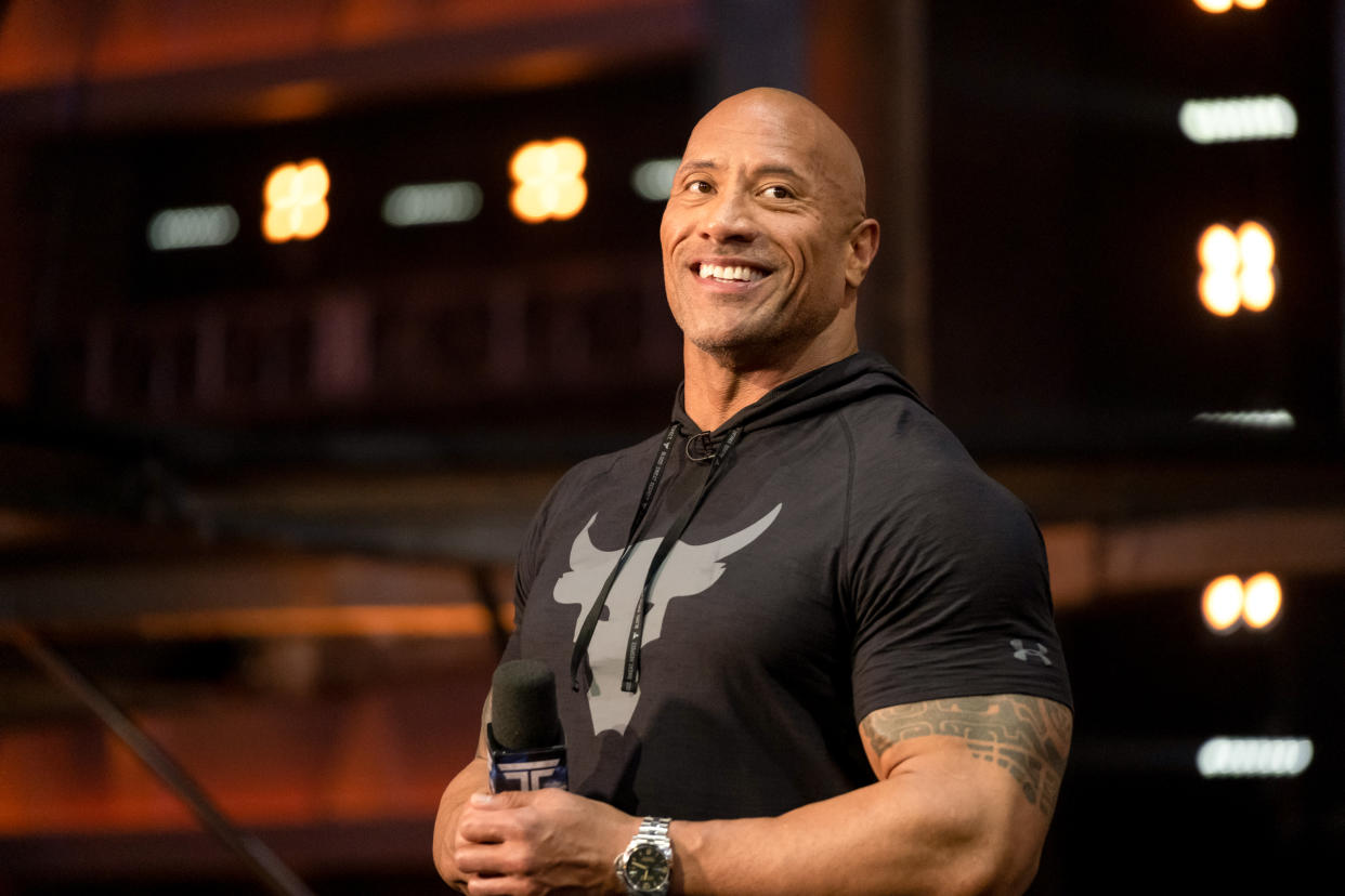 On Sunday Dwayne "The Rock" Johnson told fans he's endorsing Joe Biden and Kamala Harris for the 2020 election. (Photo: Steve Dietl/NBC/NBCU Photo Bank via Getty Images)