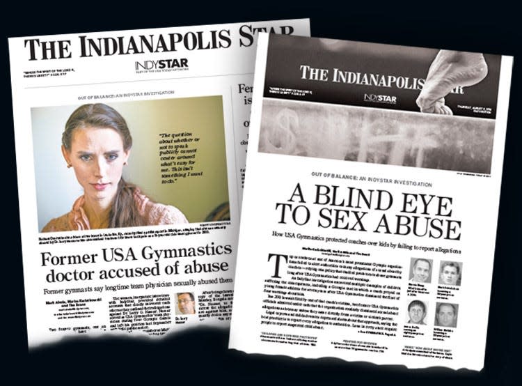 Rachael Denhollander spoke out about Larry Nassar's abuse after reading a report in The Indianapolis Star detailing how USA Gymnastics had covered up sexual abuse complaints against coaches for decades.