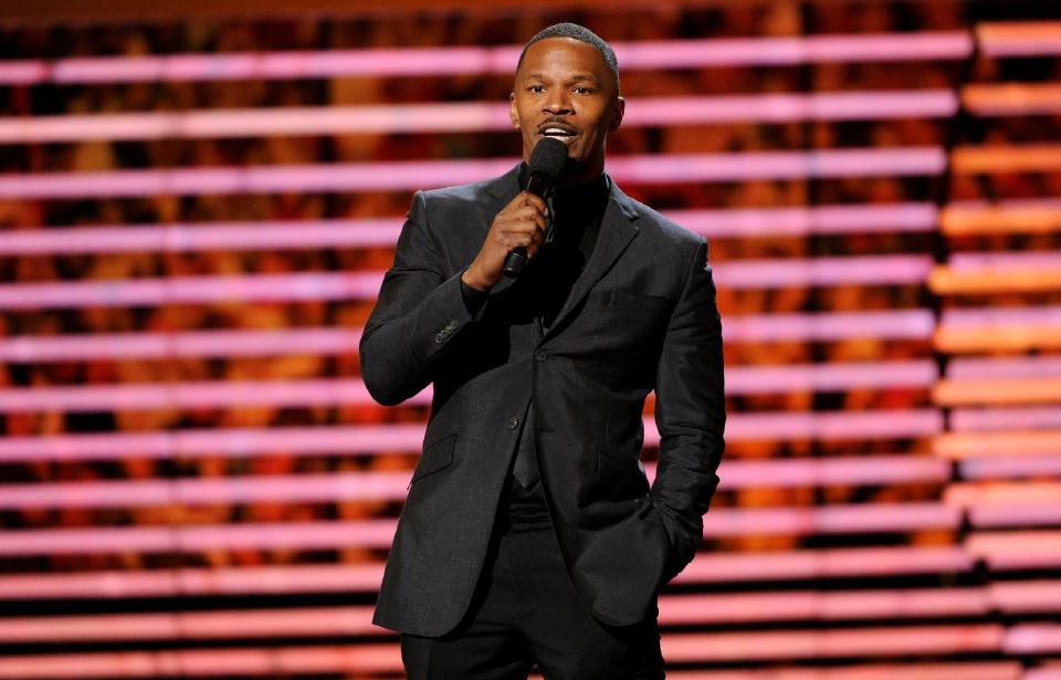 Actor Jamie Foxx speaks on stage at the third annual NFL Honors at Radio City Music Hall on Saturday, Feb. 1, 2014, in New York. (Photo by Evan Agostini/Invision for NFL/AP Images)