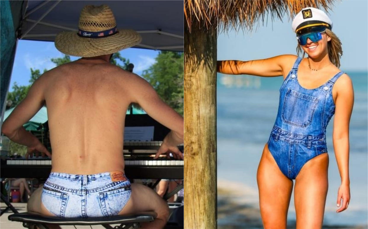 A denim-inspired swimwear line has landed in time for summer [Photo: Shinesty]