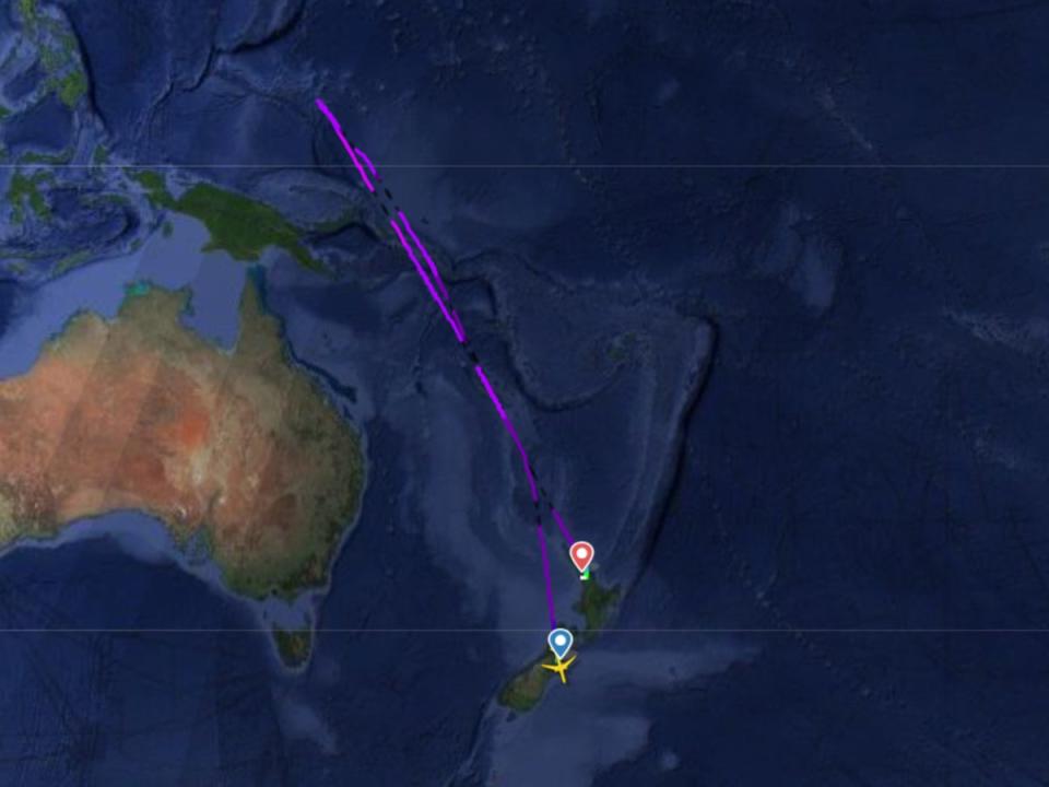 An Air New Zealand flight to Shanghai had to turn around mid-trip   (FlightRadar24)