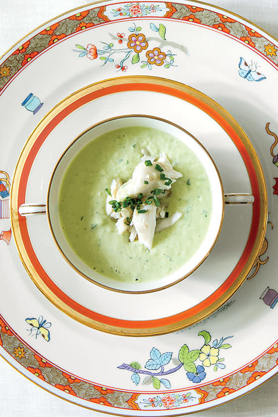 Green Goddess Soup with Lump Crabmeat