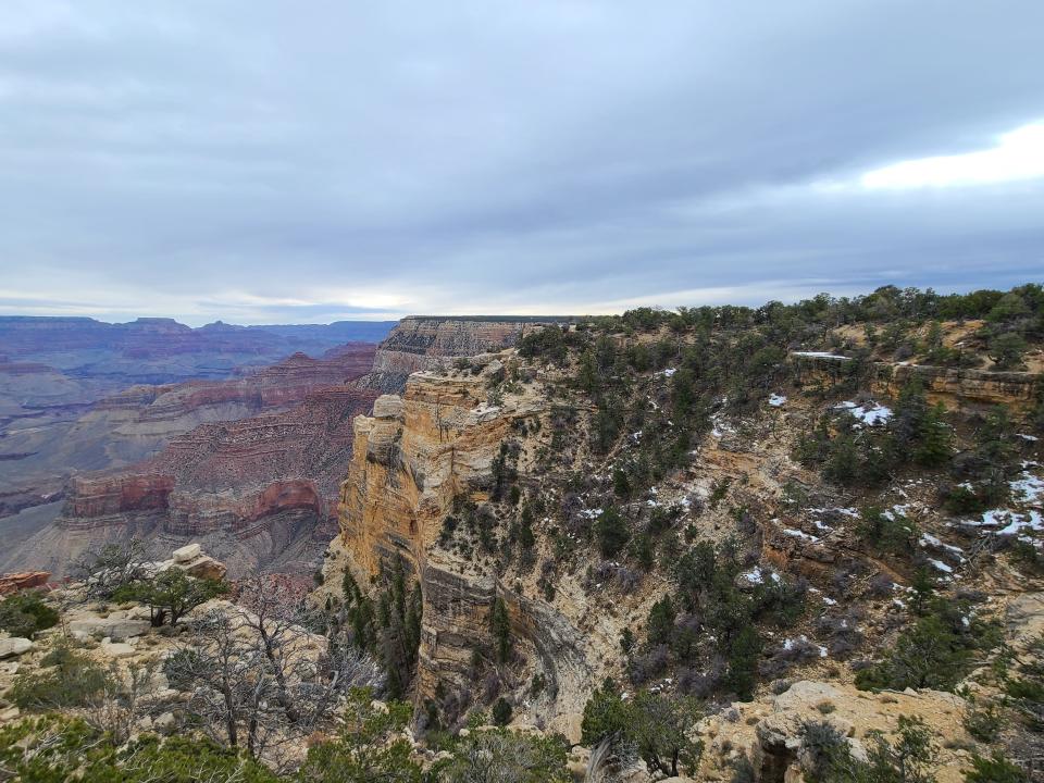 View of Grand Canyon in winter