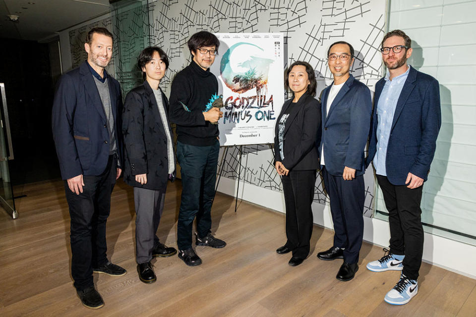 Director, Writer and VFX Supervisor Takashi Yamazaki, Visual Effects Director Kiyoko Shibuya, 3D CG Director Masaki Takahashi, and Effect Artist & Composer Tatsuji Nojima.