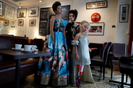 Model Daisy-May Demetre, 9 year-old double amputee who will walk the runway during Paris Fashion Week, is seen during a photo shoot a day before the luxury children's wear label Lulu et Gigi show in Paris