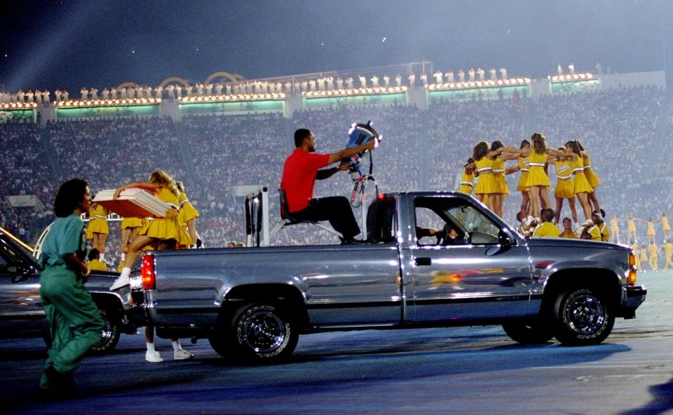 Opening Ceremony at the Olympic Stadium for the 1996 Centennial Olympic Games in Atlanta, Georgia.