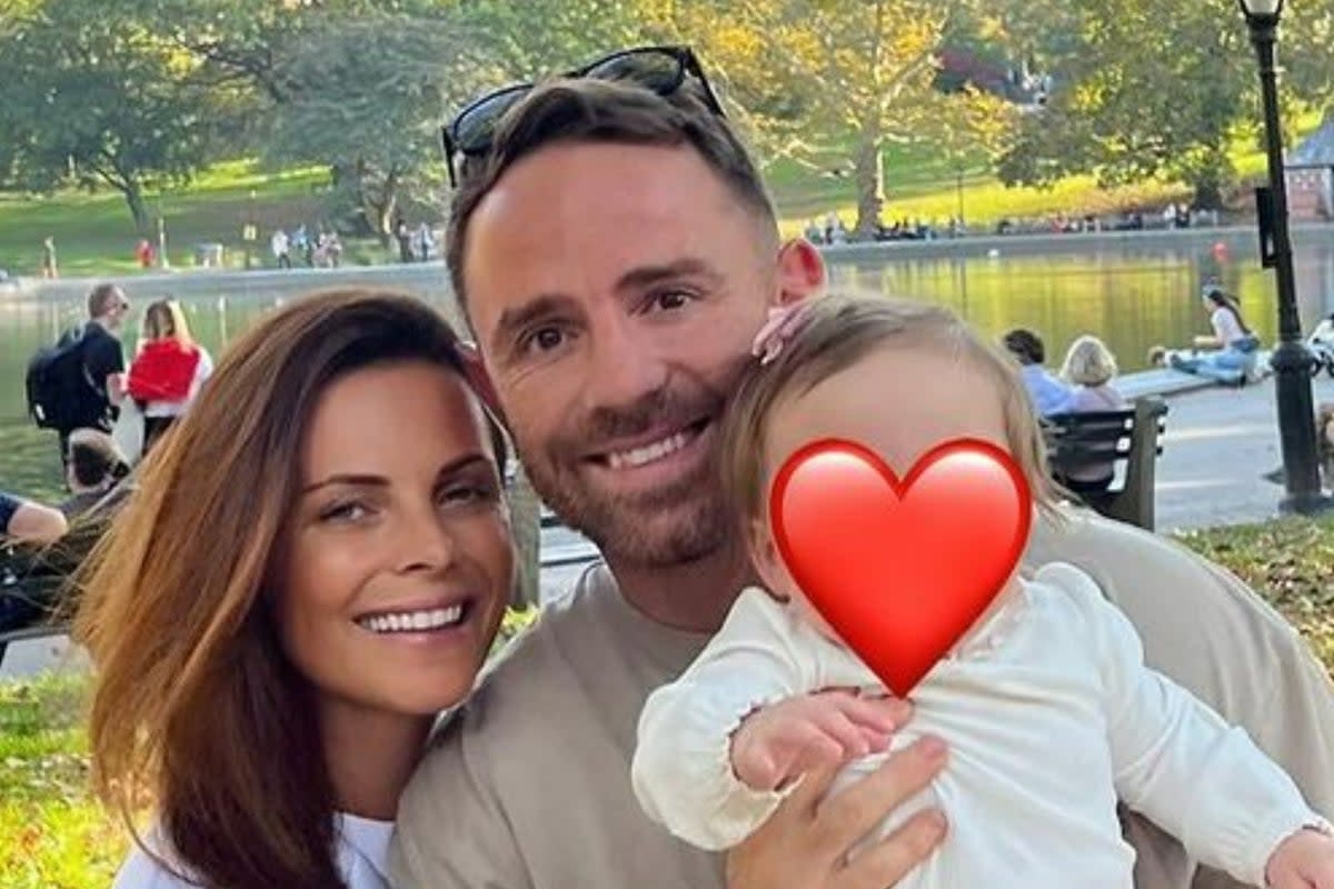 Richie Myler pictured with new girlfriend Stephanie Thirkill and their daughter Olivia (Instagram)