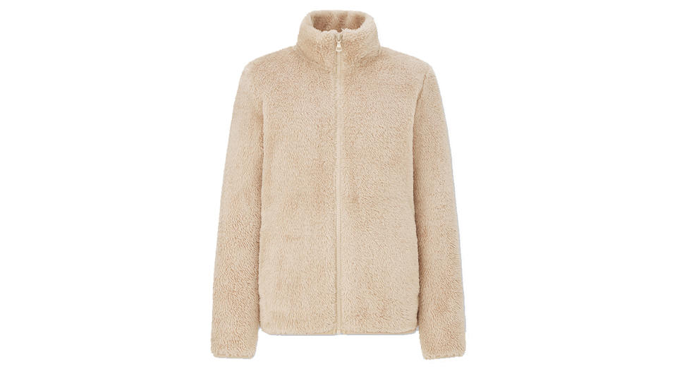 Women Fluffy Fleece Zipped Jacket 