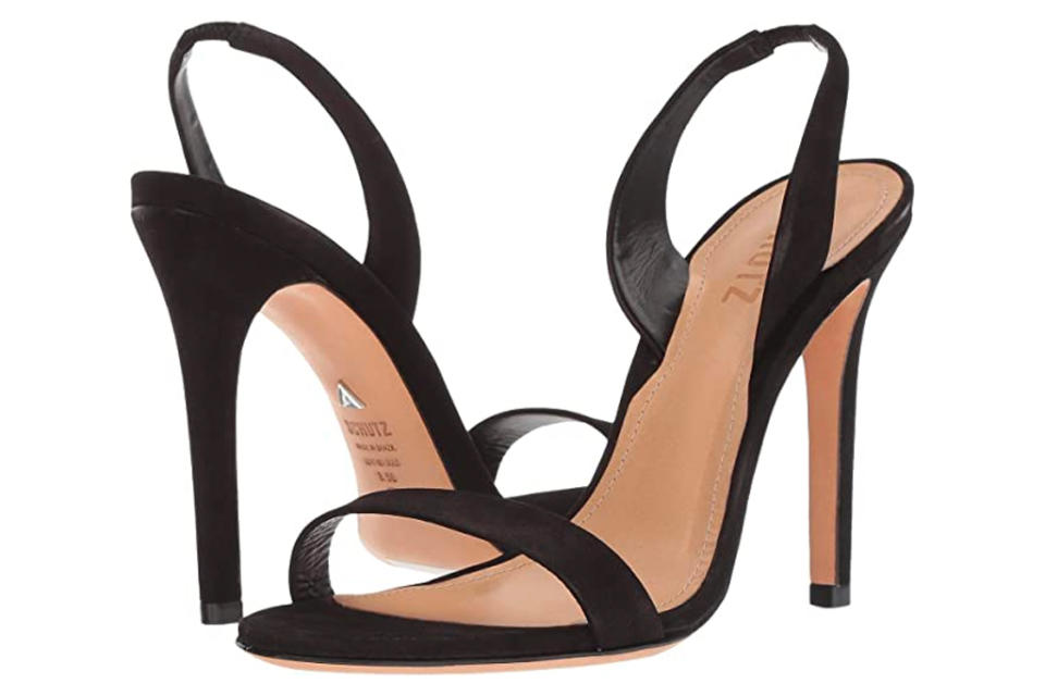 sandals, black, strappy, stiletto, schutz