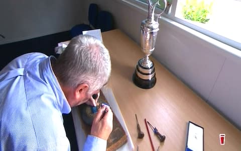 The engraver gets down to work - Credit: Sky Sports