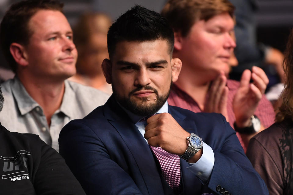 Kelvin Gastelum poses for a photo during the UFC 234 at Rod Laver Arena on Feb. 10, 2019 in the Melbourne, Australia. (Getty Images)