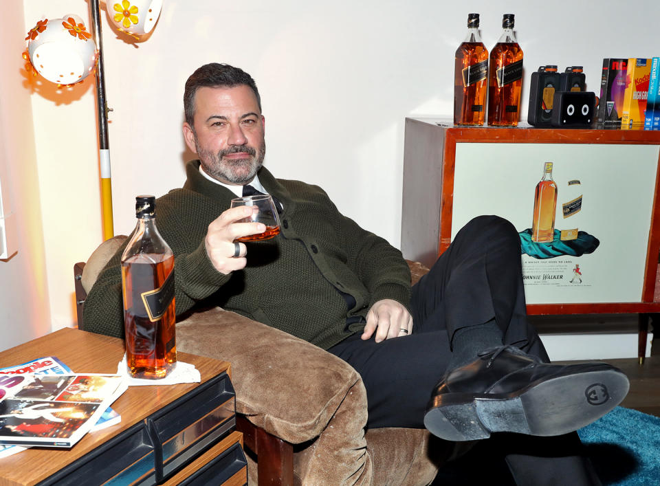 <p>Jimmy Kimmel celebrates with Johnnie Walker at a private afterparty for ABC's <em>Live in Front of a Studio Audience: Norman Lear's Diff'rent Strokes and Facts of Life</em> at Wheelhouse in L.A. on Dec. 7.</p>