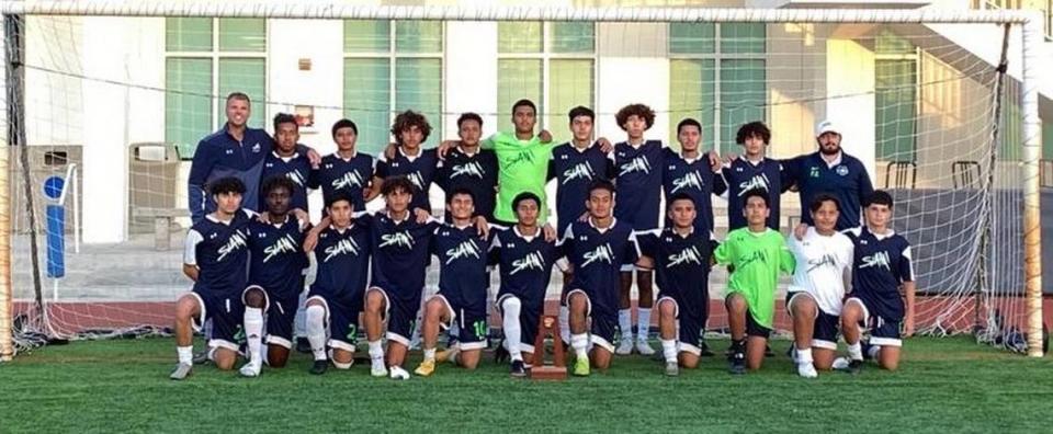 SLAM boys’ soccer team won a district title.