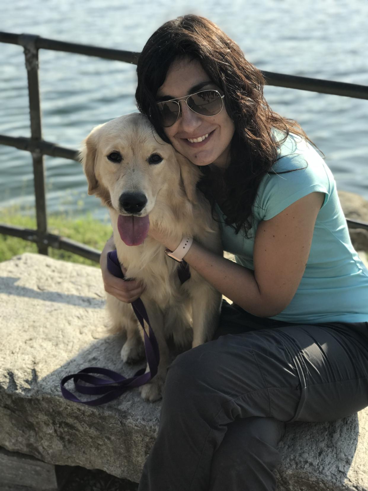 Valentina Crudo-Josefosky, an emergency and internal medicine doctor at a hospital near Turin, Italy, tells Yahoo Lifestyle that her dog, Waffle, has helped her deal with anxiety and sadness during the coronavirus pandemic. (Credit: Photo courtesy Valentina Crudo-Josefosky)