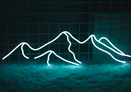 led mountain neon sign