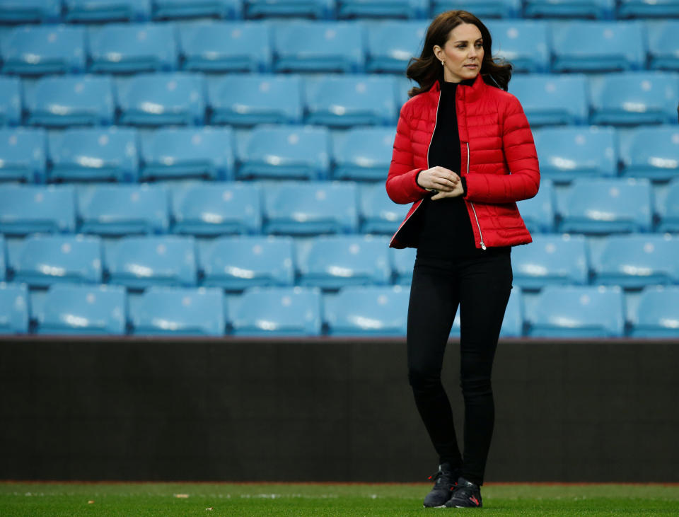 Prince William and Catherine Duchess of Cambridge visit Aston Villa Football Club in Birmingham, Britain, November 22, 2017. REUTERS/Andrew Yates