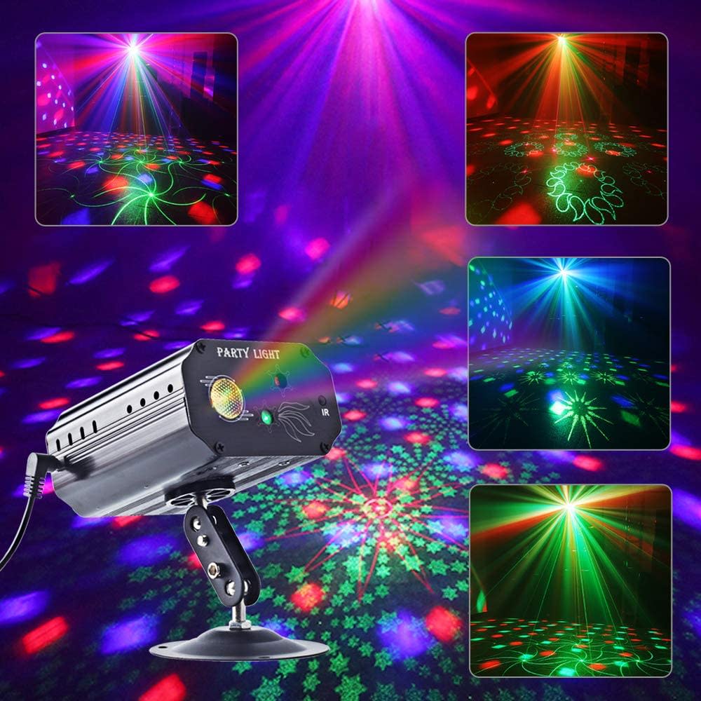 christmas light projector, Chinly Party Lights DJ Disco Stage Laser Light, best christmas light projectors