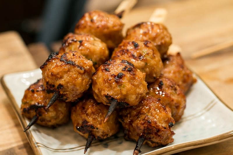 A plate of Tsukune