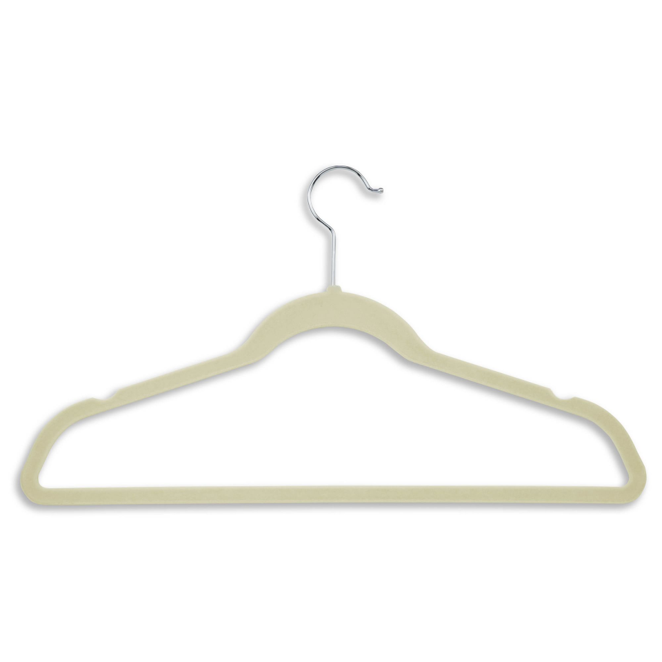 velvet slimline hanger in ivory